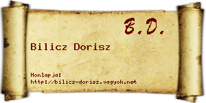 Bilicz Dorisz névjegykártya